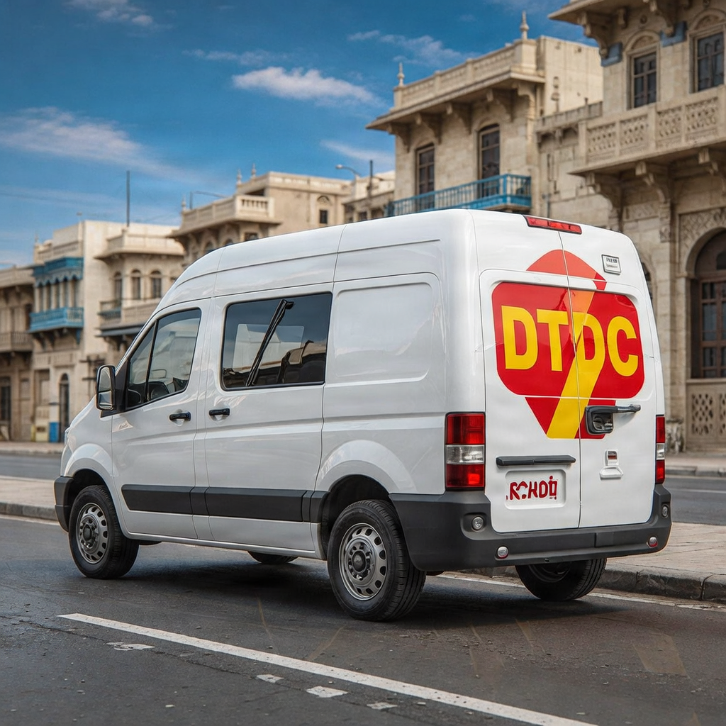 DTDC courier delivery van in Udaipur