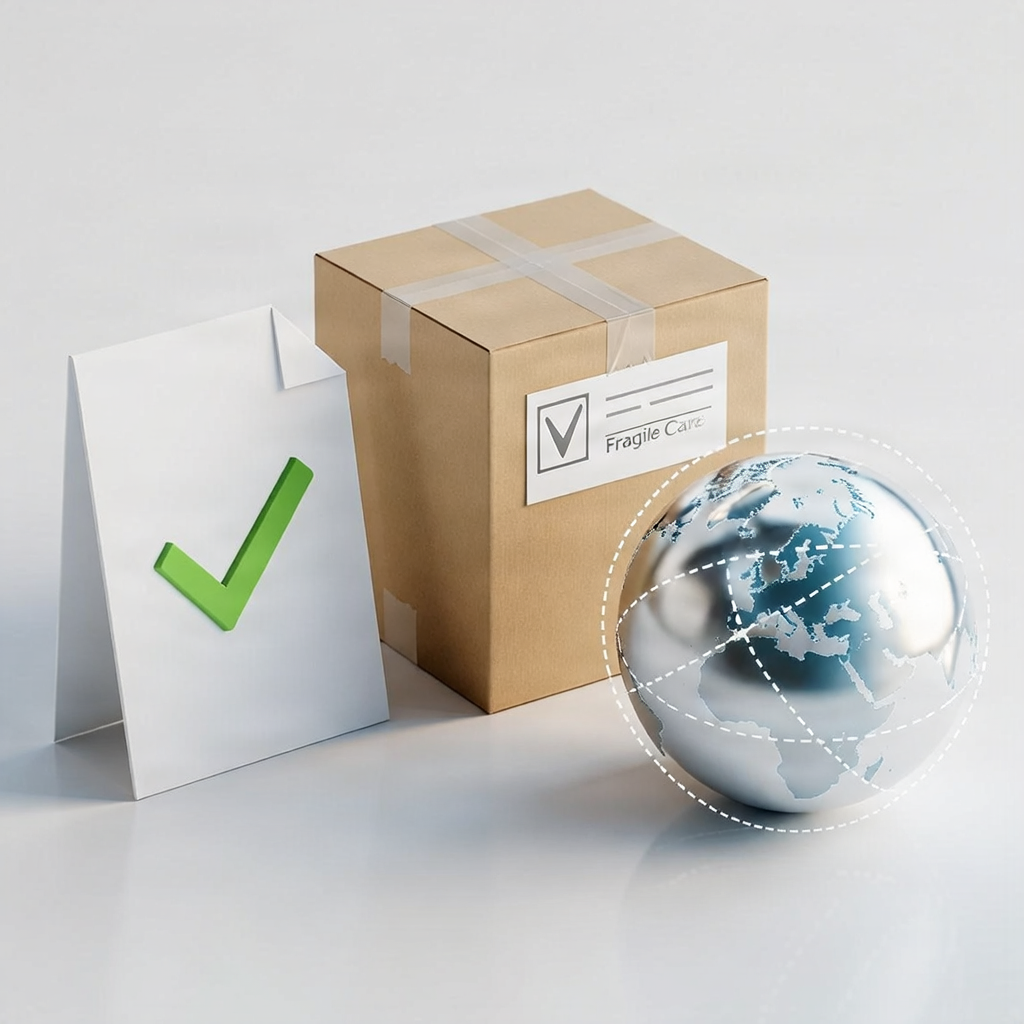 Courier document and parcel delivery services icons.